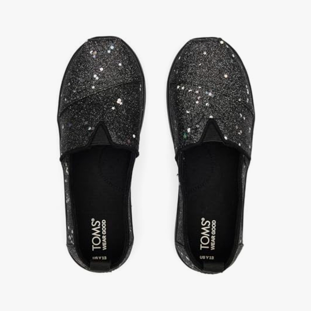 TOMS Kids Cosmic Black Glitter